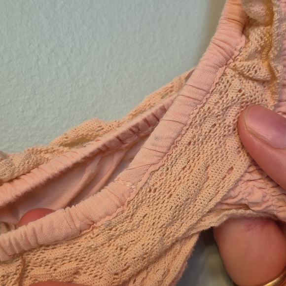 Wilfred Aritzia Women's Reminisce Peach Ruffle Midi Dress Size Small - Picture 8 of 8